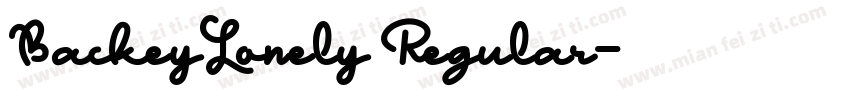 BackeyLonely Regular字体转换